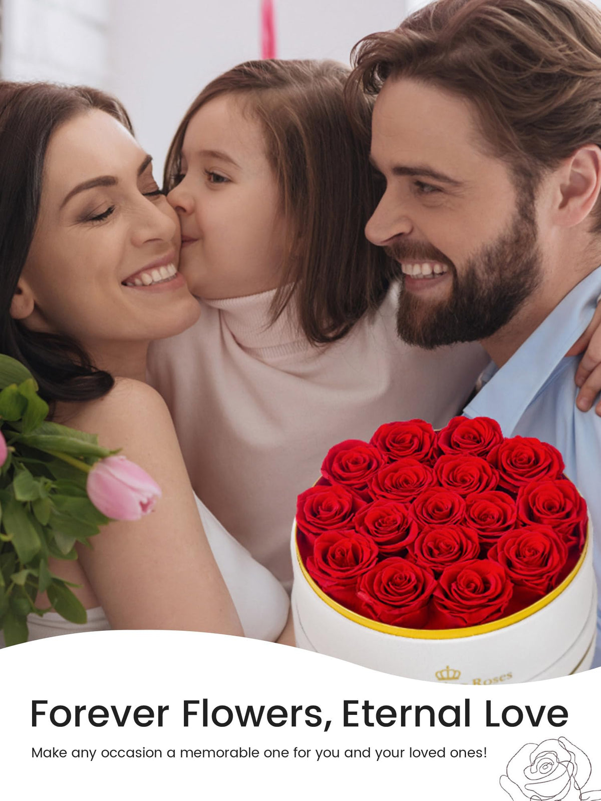 Beaulasting Roses deep-red preserved roses, long-lasting beauty with zero daily care.