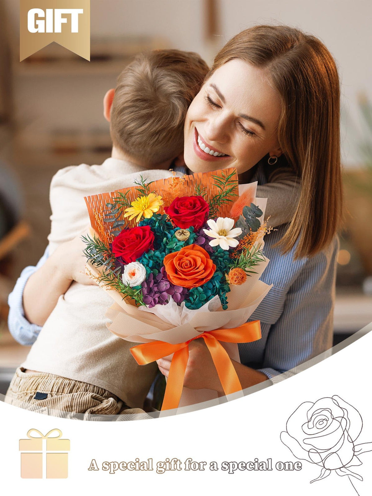 Beaulasting Roses forever flowers closeup highlights vivid color retention for year-round décor.