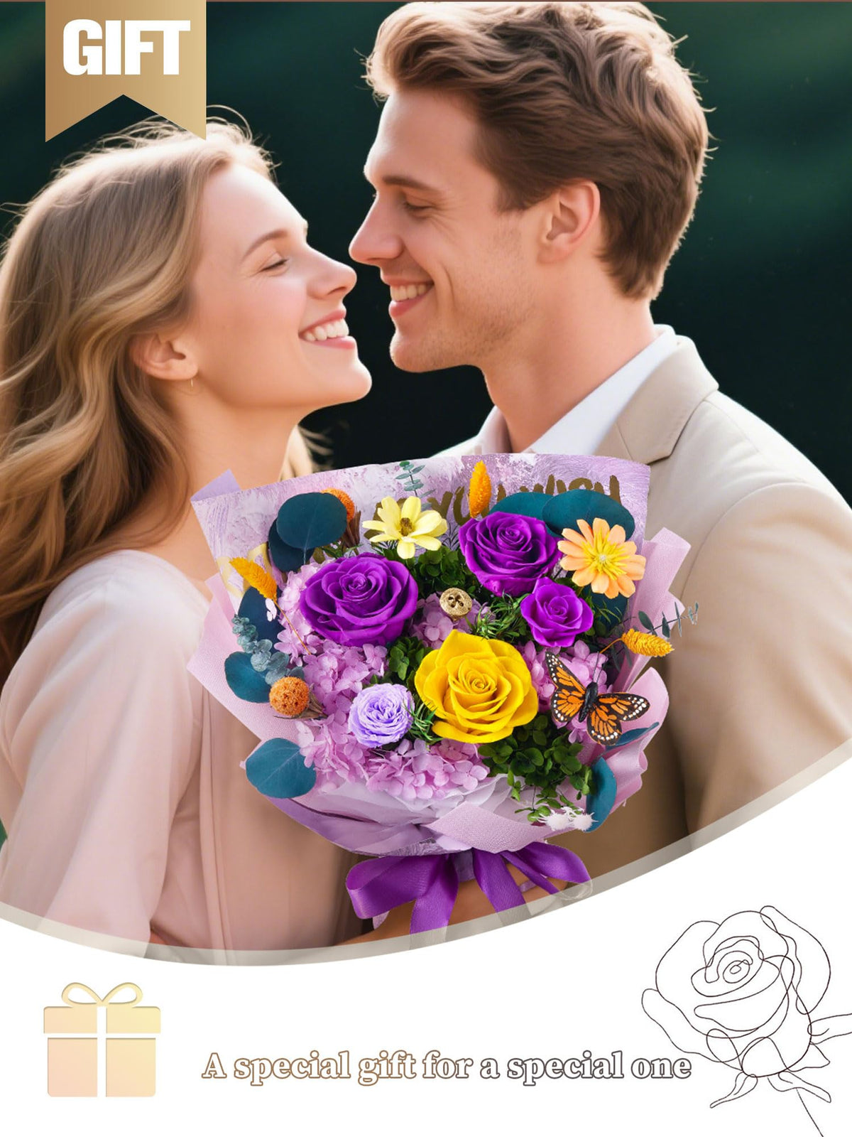 Beaulasting Roses luxury gift box showcasing a preserved bouquet.