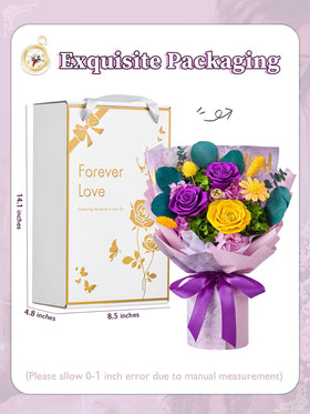 Beaulasting Roses preserved arrangement suitable for home decor in purple
