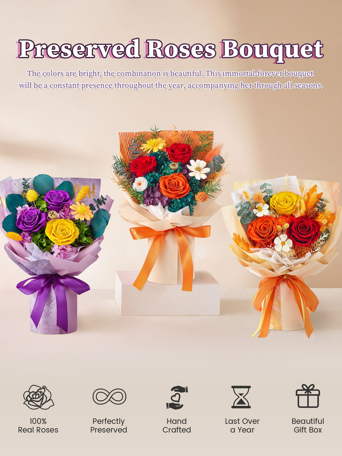 Beaulasting Roses unboxing experience shows a preserved bouquet arrival and delight.
