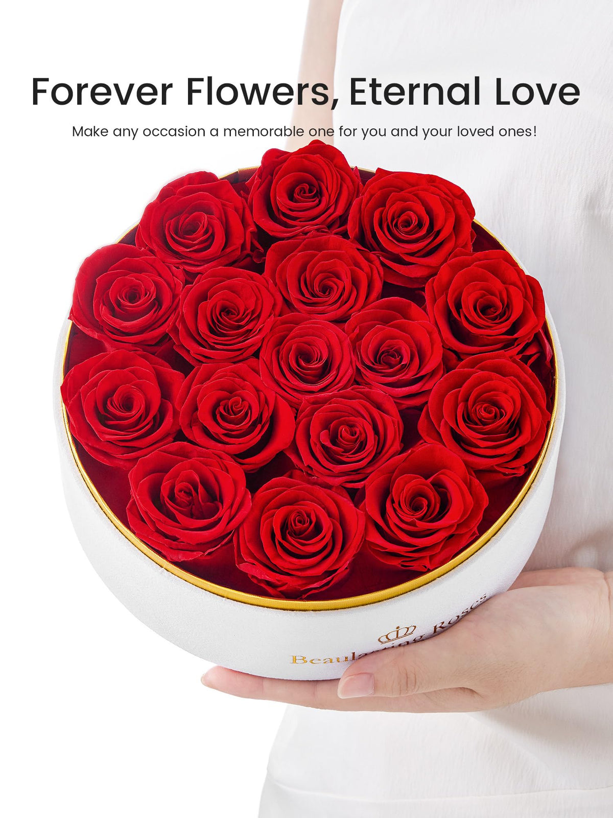 Beaulasting Roses Valentine’s Day gift box, romantic gift with enduring appeal.