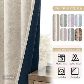 Beauoop grommet top header lets panels slide smoothly along the rod