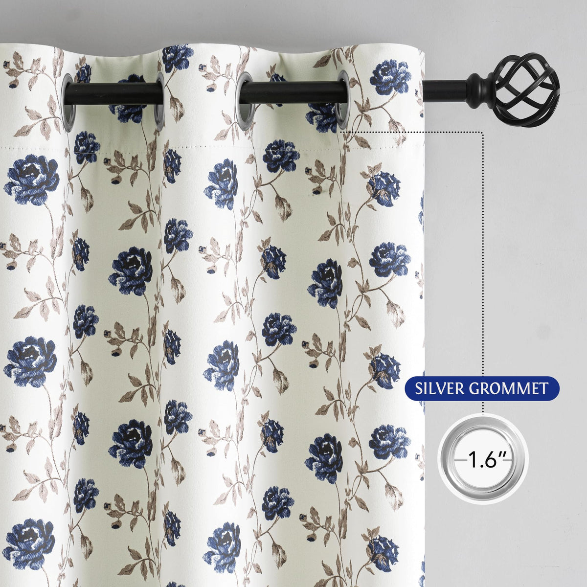 Beauoop floral blackout curtains ideal for bedroom or living room setups