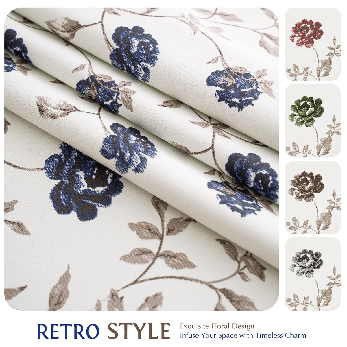 Fade-resistant Beauoop floral curtains preserve vibrant prints over time
