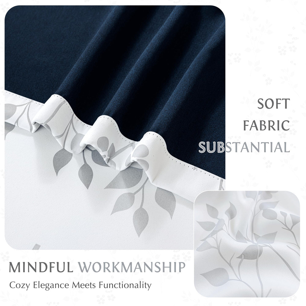 Beauoop grey-white floral curtains styled on a window for versatile decor