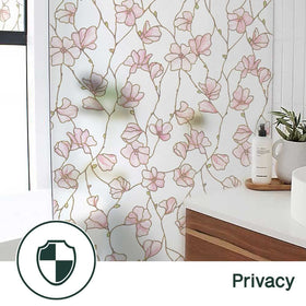BEAUS TILE UNI window film application guide image showing static cling