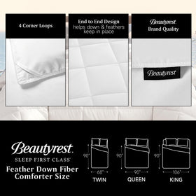 Beautyrest easy-care duvet insert with low-maintenance care and lasting loft.