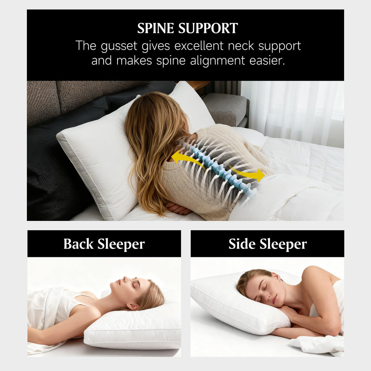 Beautyrest goose feather down fiber pillow king-size 2-pack offers hotel-grade comfort
