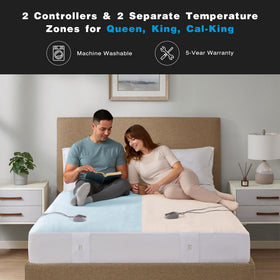 Beautyrest king pad with dual-zone controls for independent side warmth