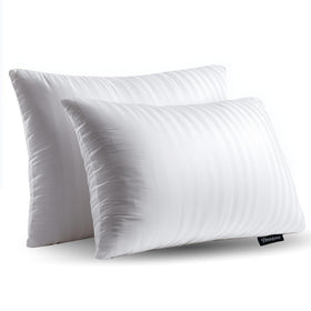 Beautyrest Luxury Goose Feathers pillow front view with plush neck support.