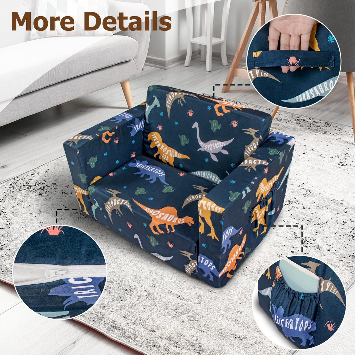 Beavtaens dinosaur kids couch room decor adds playful vibes to bedrooms