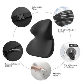 BEBAS enlarged pillow surface providing ample support in varied seating positions