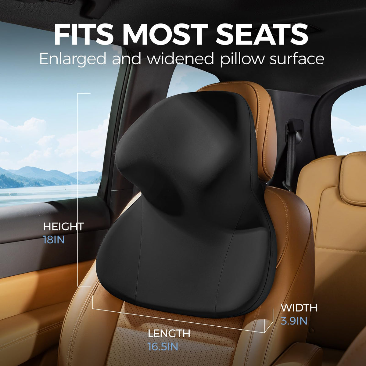 BEBAS memory foam core contours to the neck for stable driving posture