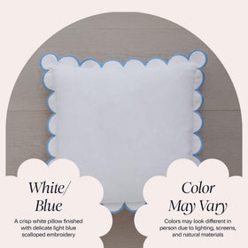 Bebe Bask Margot 100% cotton pillow cover offers soft texture.