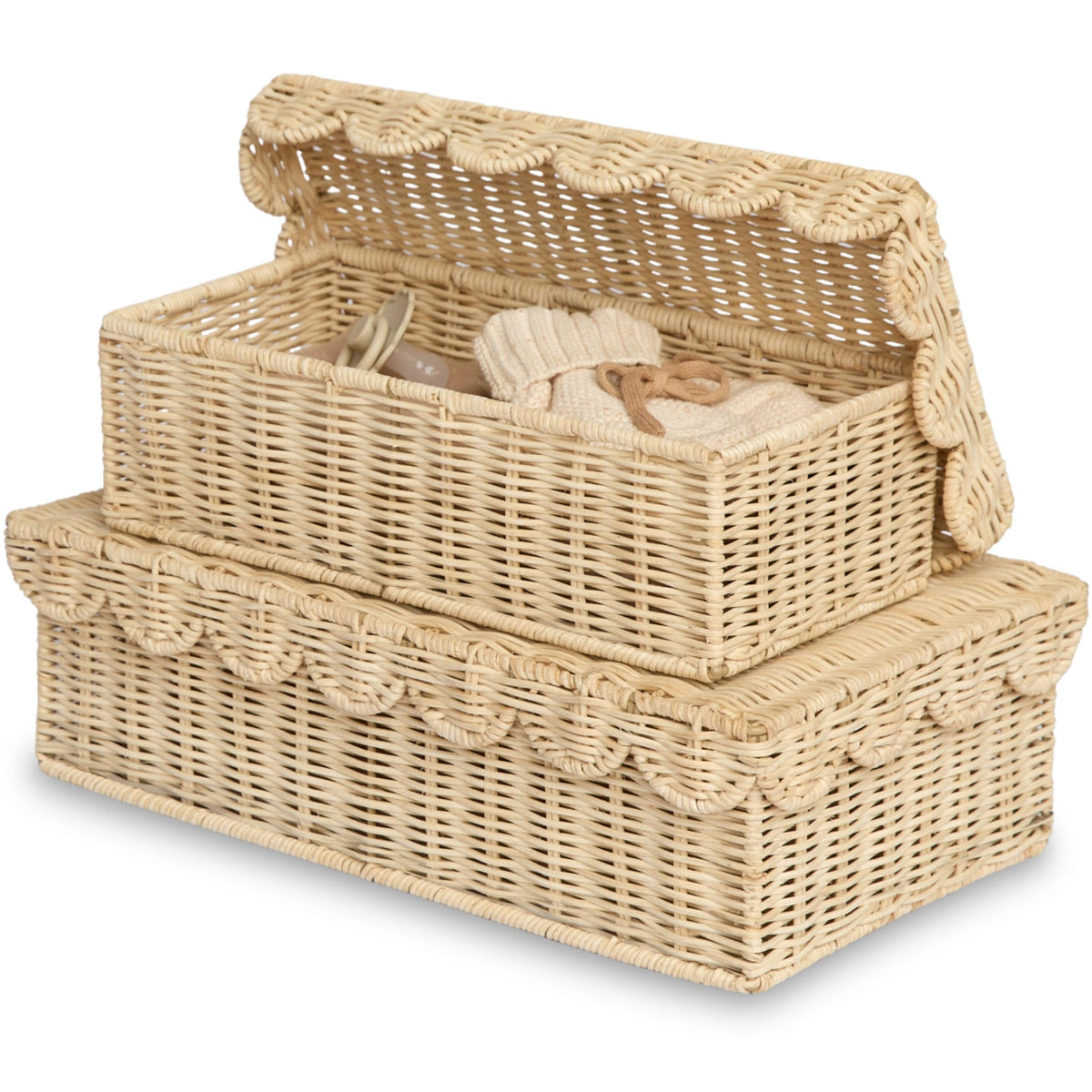 BEBE BASK Goldie decorative box with lid for stylish keepsake storage.