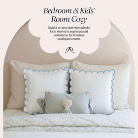 Bebe Bask Margot grandmillennial style pillow cover adds classic charm.