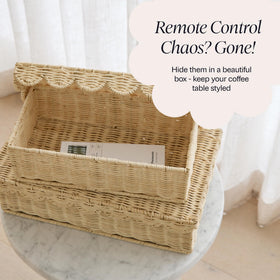 BEBE BASK lidded decorative storage box ideal for nursery keepsakes.