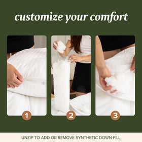 Beckham Hotel Collection body pillow delivers full-body support for side sleepers.