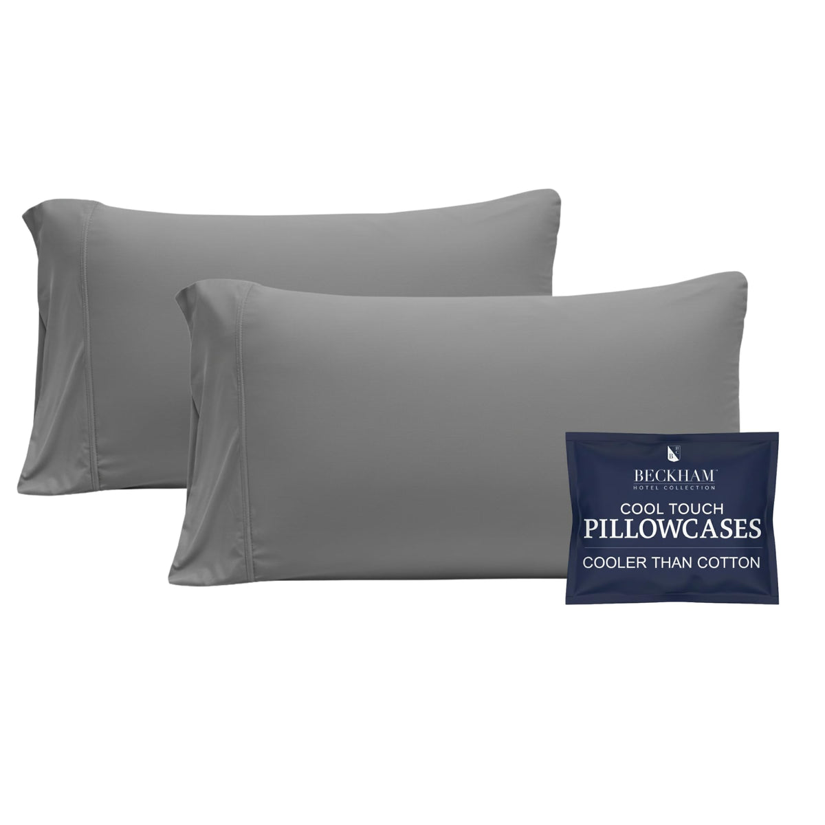 Beckham Hotel Collection cooling pillowcase, queen 2-pack, breathable and silky-soft for hot sleepers