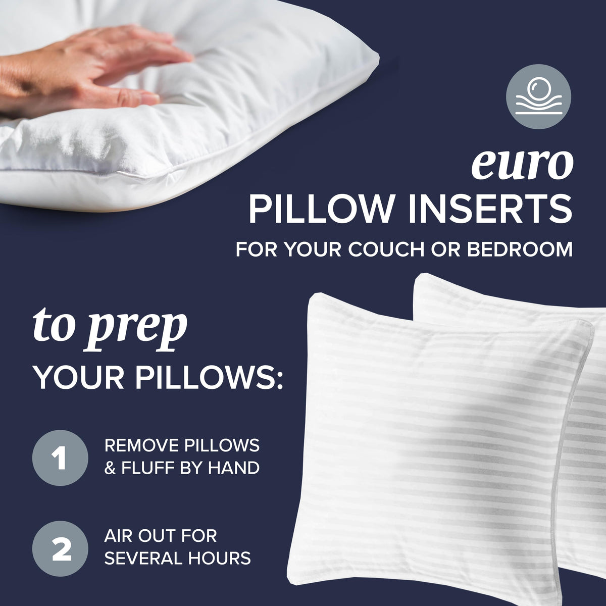 Beckham Hotel Collection euro throw pillow microfiber cover close-up highlights soft, cozy texture.