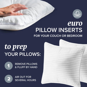 Beckham Hotel Collection euro throw pillow microfiber cover close-up highlights soft, cozy texture.