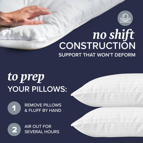 Beckham Hotel Collection king pillow fabric close-up showing soft, breathable cover