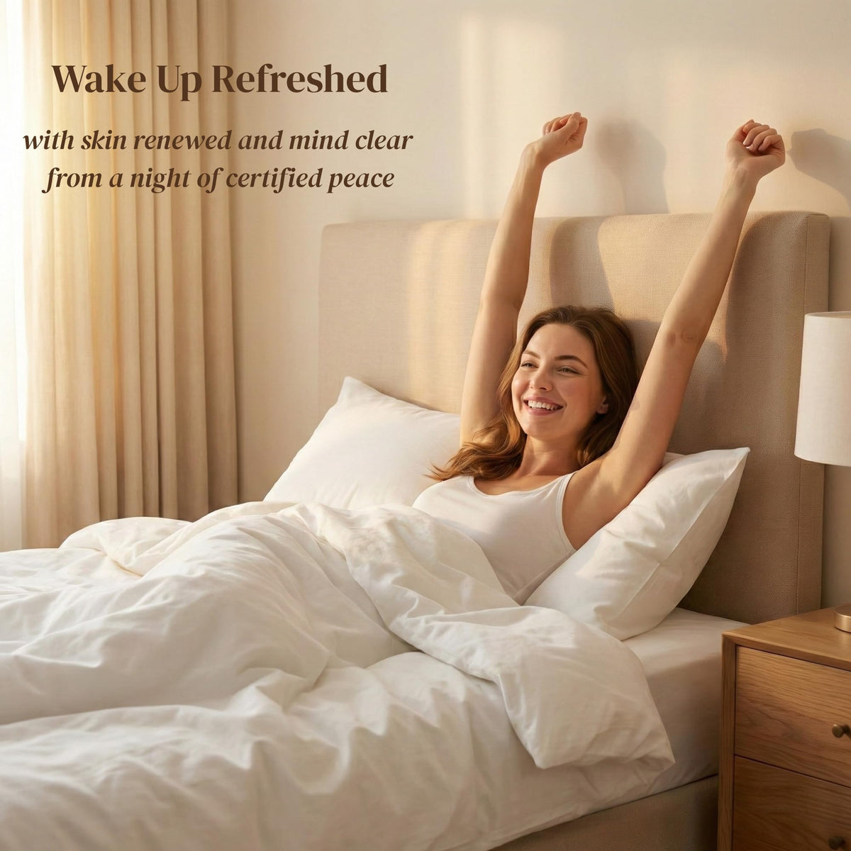 Beckham Hotel Collection easy-care pillowcase resists fading and shrinking