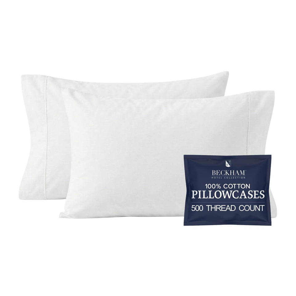 Beckham Hotel Collection king pillowcase 2-pack with cool-touch sateen for restful nights