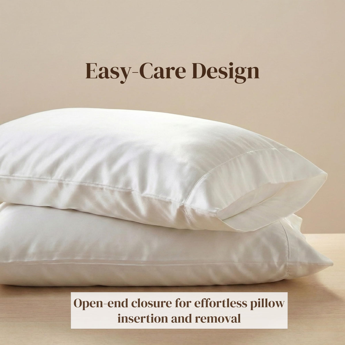 Beckham Hotel Collection pillowcase open-end closure simplifies bed making