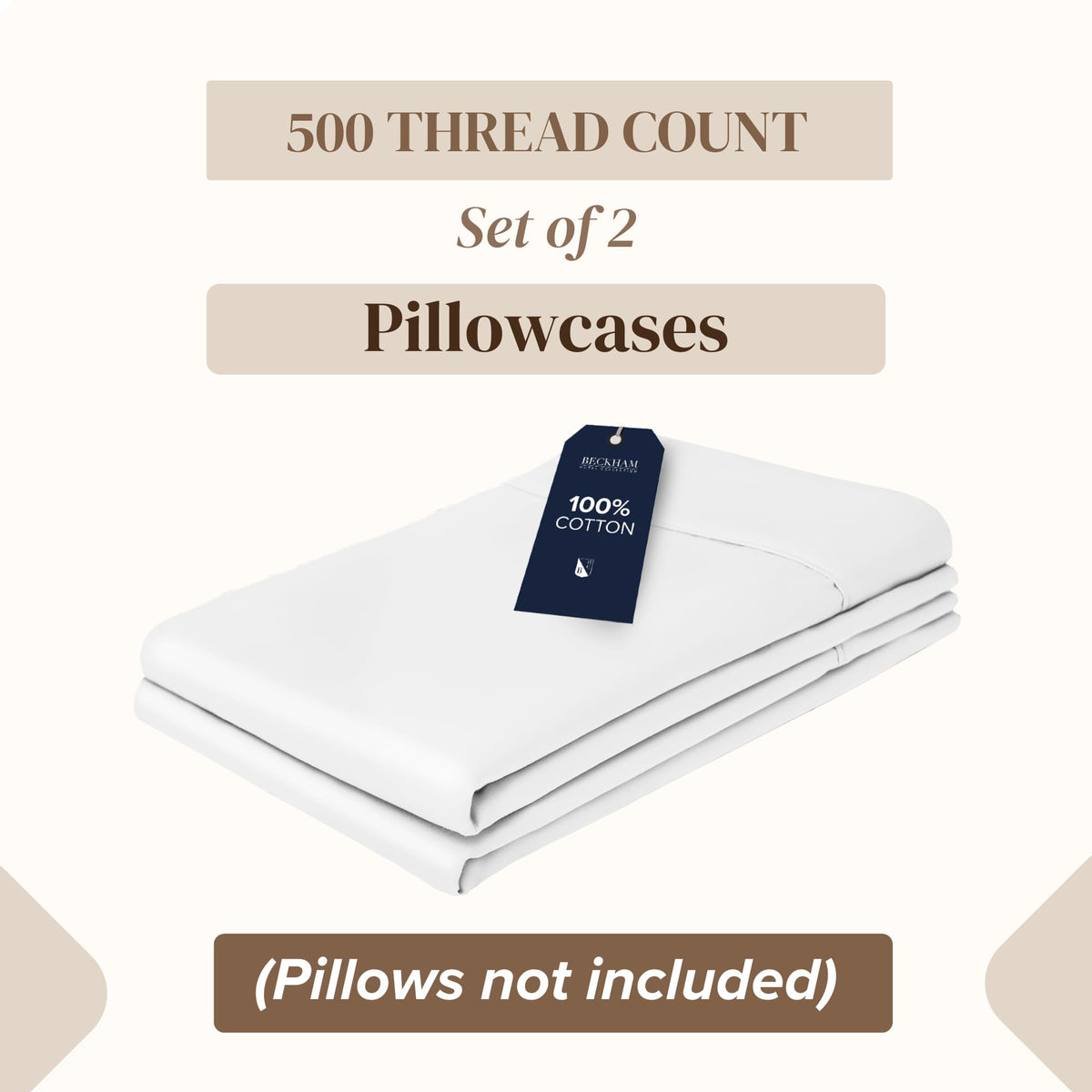 Beckham Hotel Collection pillowcase close-up shows sateen texture and silky smooth feel