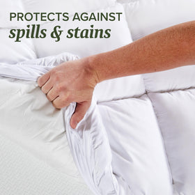 Beckham Hotel Collection queen mattress pad care instructions for cold machine wash.