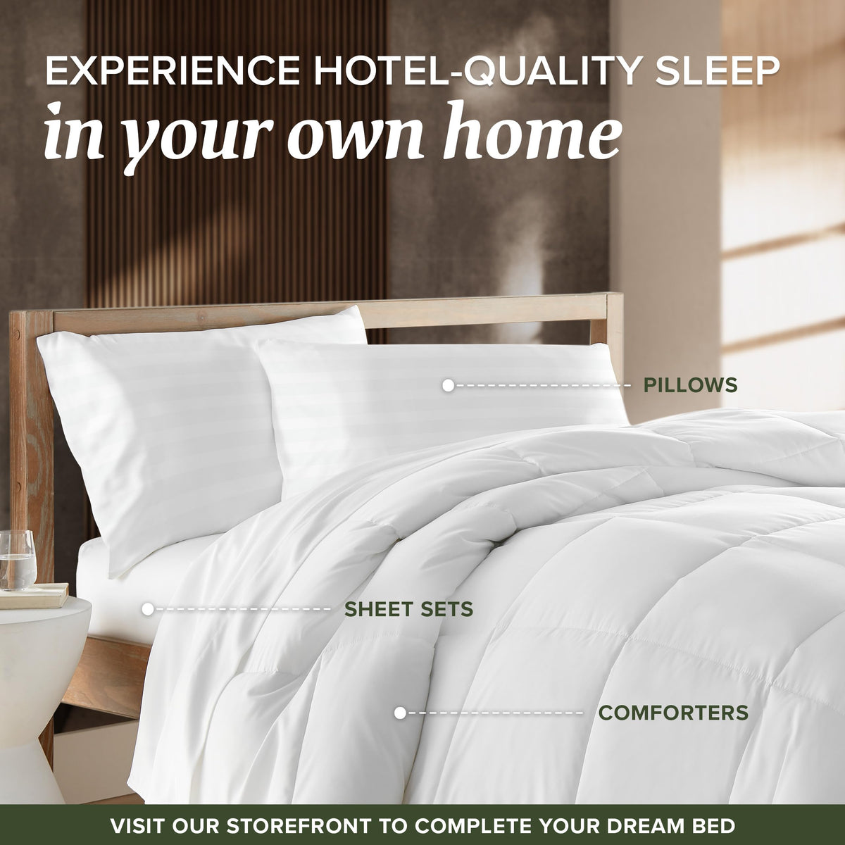 Beckham Hotel Collection queen-size mattress pad offering enhanced protection on bed.