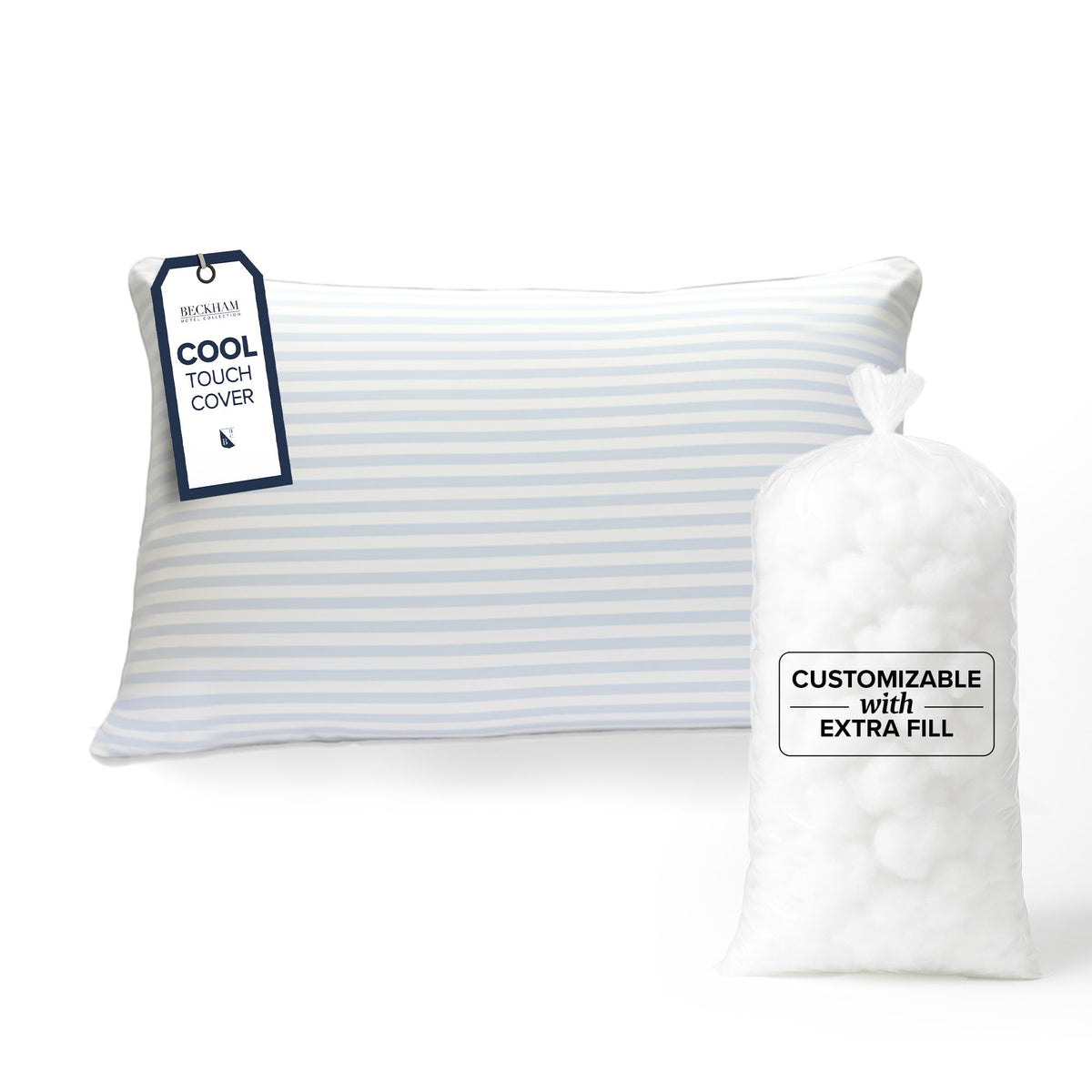 Beckham Summer Sanctuary King Pillow cooling cover close-up showing breathable fabric and cool-touch feel