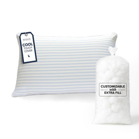 Beckham Summer Sanctuary King Pillow cooling cover close-up showing breathable fabric and cool-touch feel