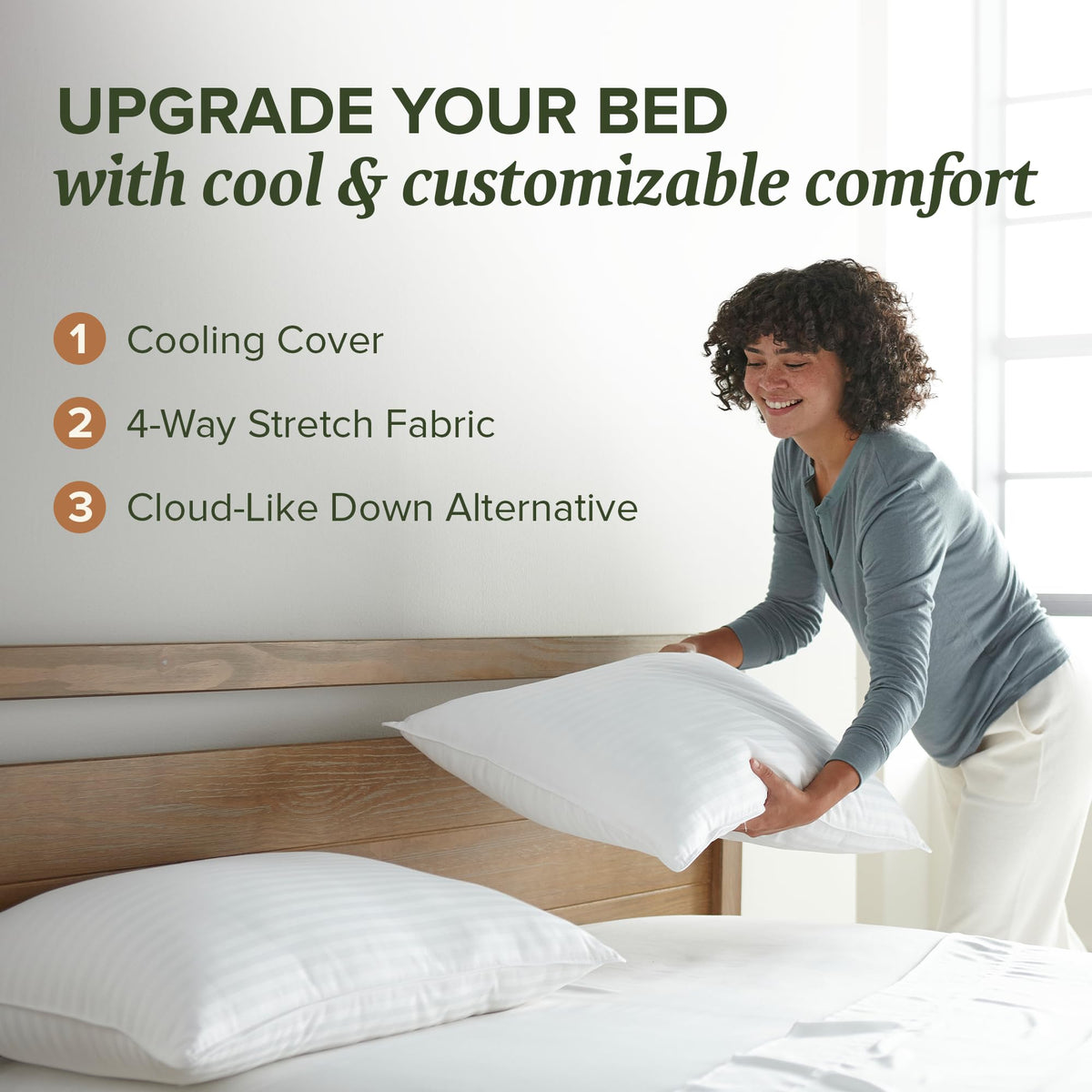 Beckham Hotel Collection cloud-like fill resists clumping to maintain loft.