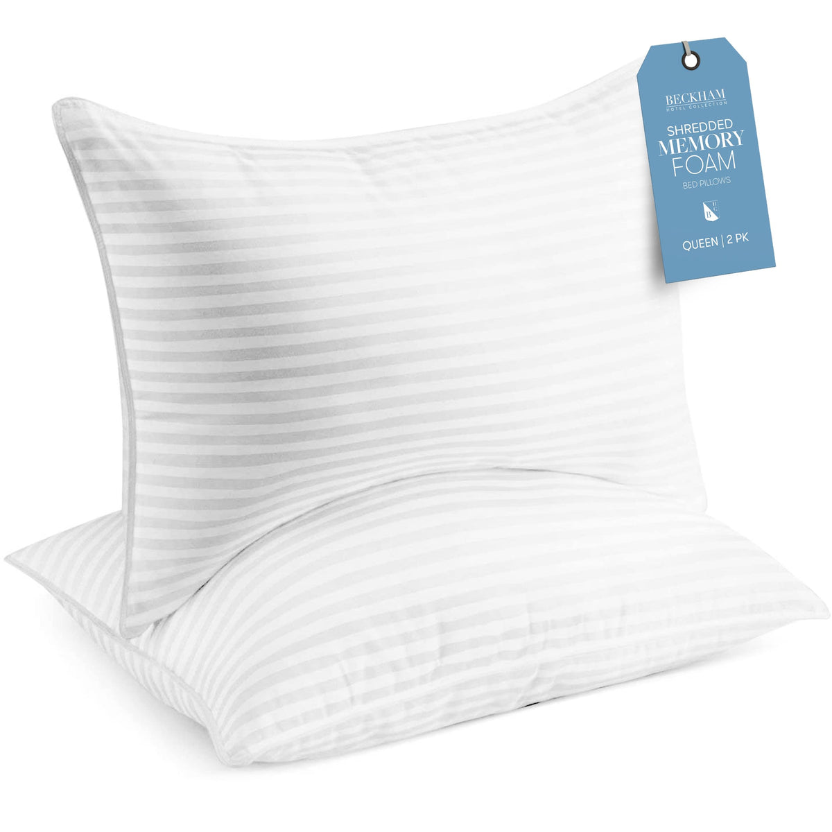 Beckham Hotel Collection pillow 2-pack adjustable-lof t for personalized support during sleep.