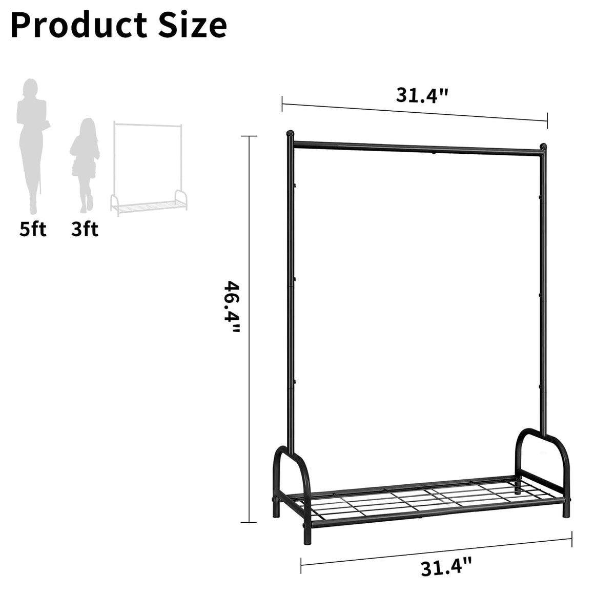 Becomrock Minimalist design clothing rack complements nursery decor
