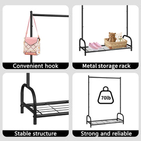 Becomrock Kids Storage Shelf bottom metal shelf for shoes and toys