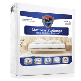 Bed Bug Blocker all-in-one mattress protector zippered encasement closeup showing secure closure