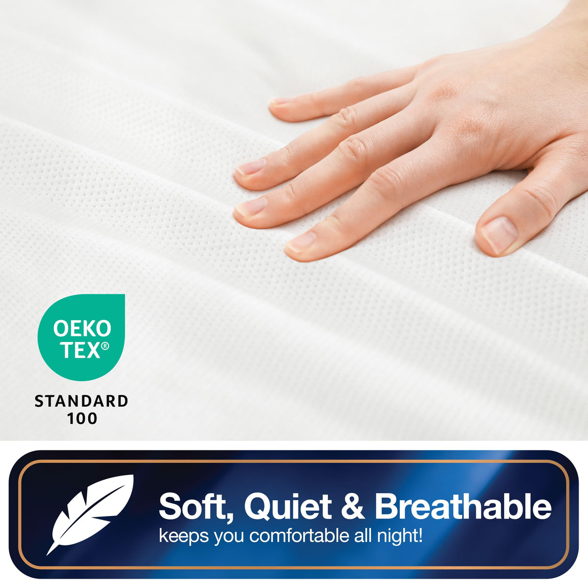 Bed Bug Blocker triple-seal closure combines barrier flap, hook-and-loop, and zipper.