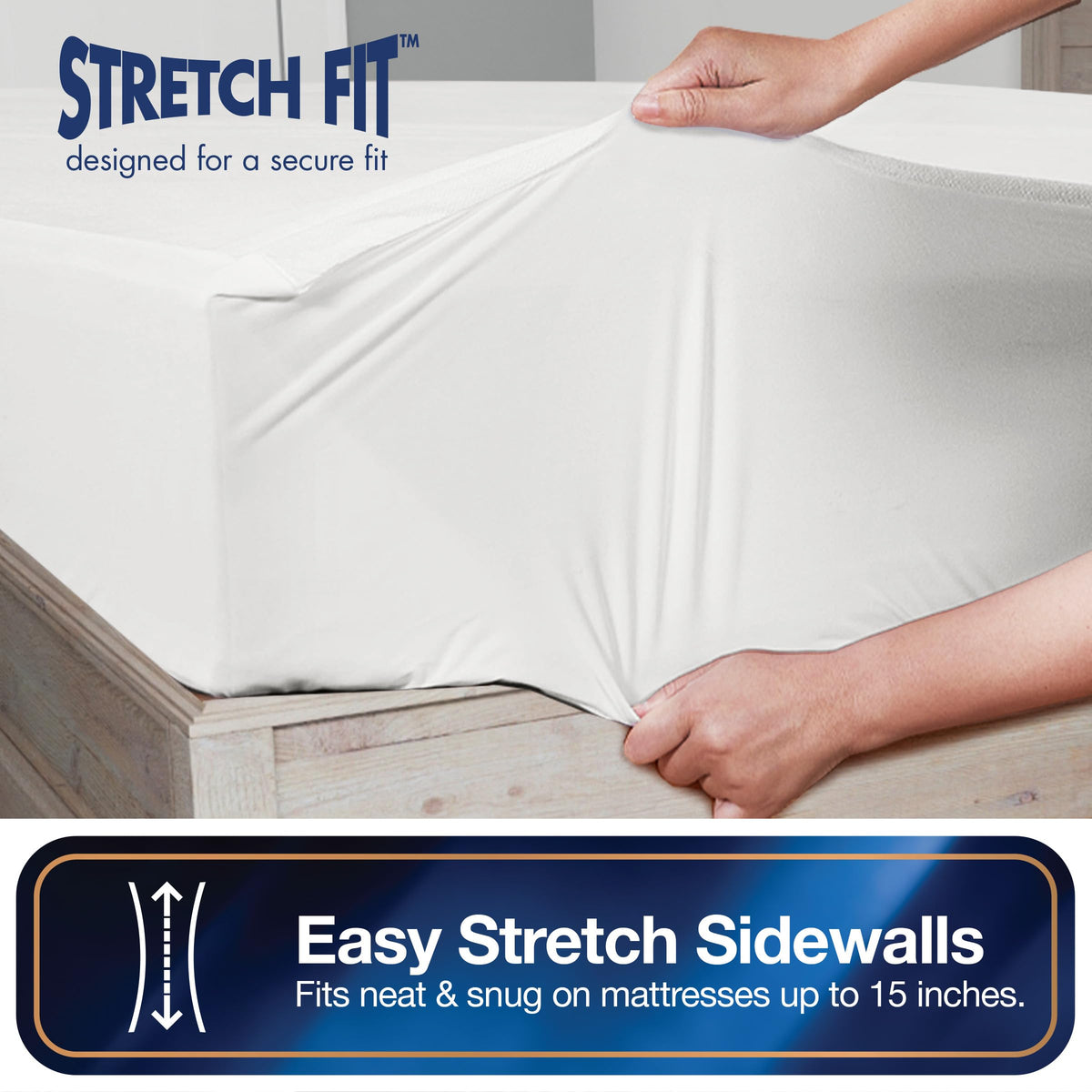 Water and stain resistant fabric of Bed Bug Blocker mattress protector