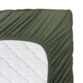 BED INC Road Trip America Jersey Sheets knit-texture-closeup showing soft cotton blend.