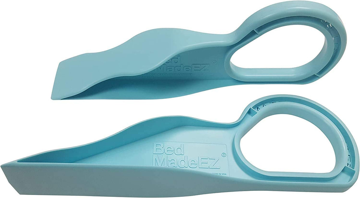 Bed MadeEZ 2-pack mattress lifter in original US-made design for easy bed making.