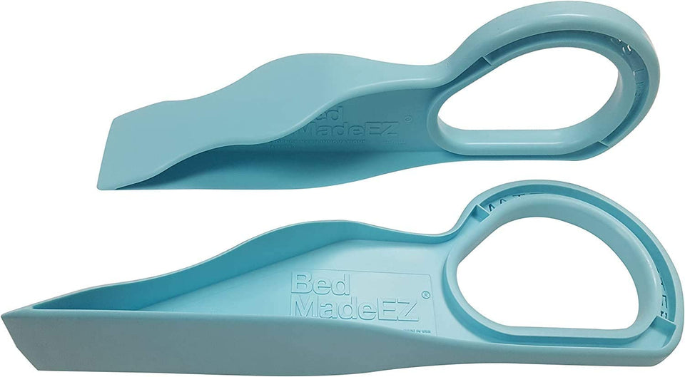 Bed MadeEZ 2-pack mattress lifter in original US-made design for easy bed making.