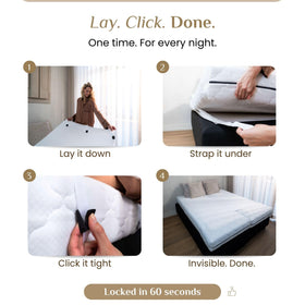 Bedbinder DeLuxe easy-installation clips secure beds in minutes, no tools needed
