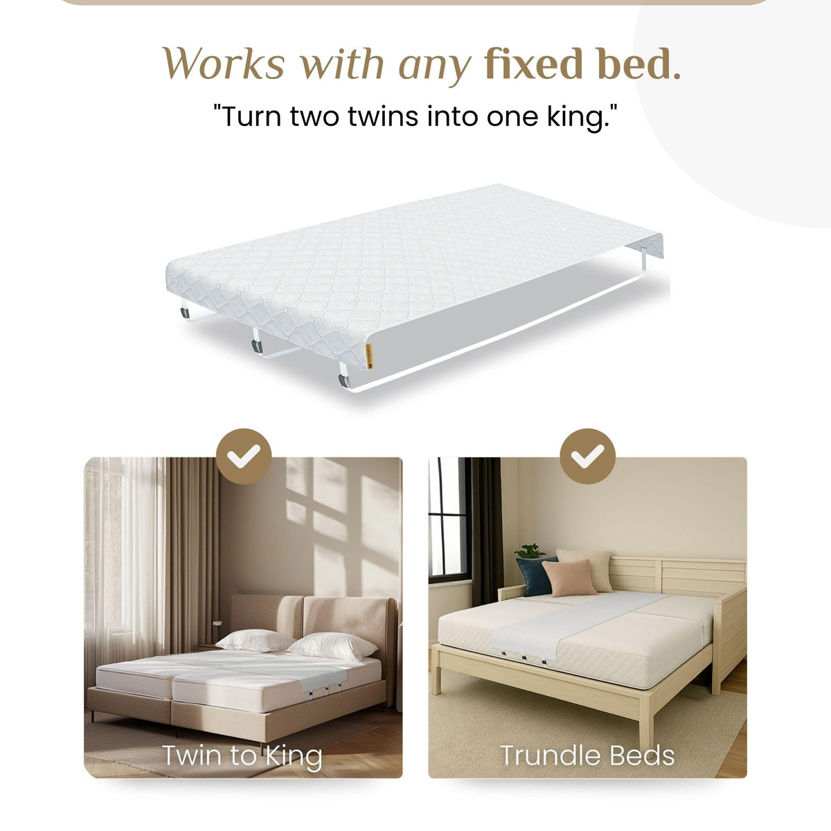 Bedbinder DeLuxe reinforces mattress connection for night-after-night stability
