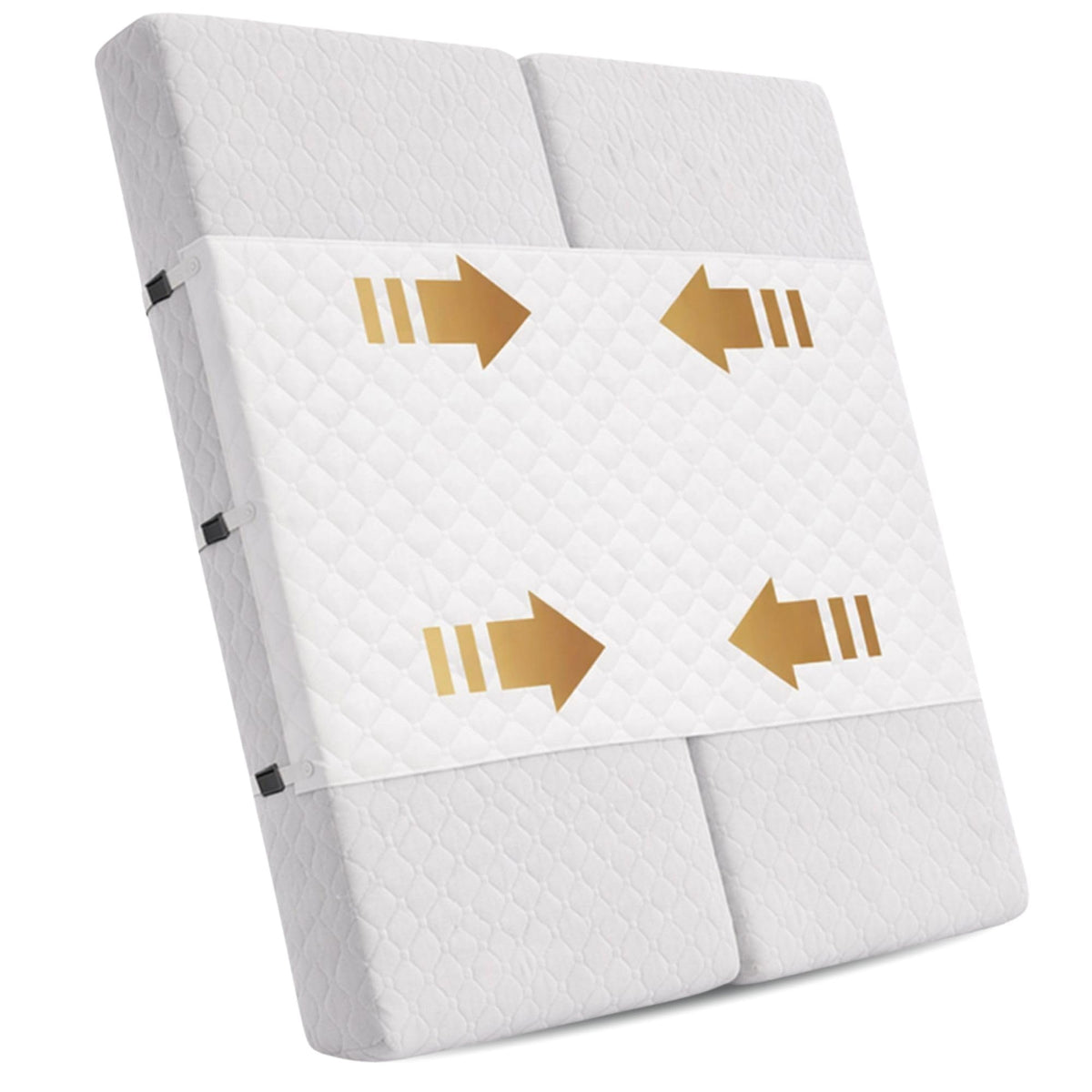 Bedbinder DeLuxe split king gap filler assembly shows seamless mattress connection for uninterrupted sleep