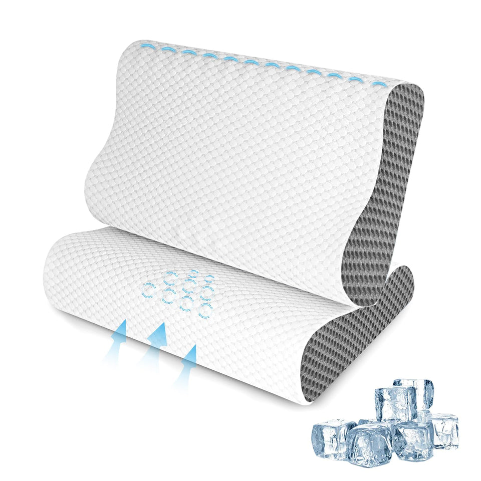 BEDCOOL memory foam pillow front view showing cloud-soft support for neck alignment