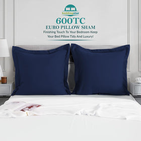 Beddingstar euro sham close-up shows sateen weave and premium sheen for luxe bedding.